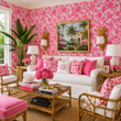 Load image into Gallery viewer, Ella Avenue Whimsical Bold Pink Peel and Stick and Traditional Wallpaper

