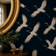 Load image into Gallery viewer, Outwich Street White Cranes Peel and Stick and Traditional Wallpaper
