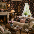 Load image into Gallery viewer, Addilyn Moody Dark Flower Garden Peel and Stick and Traditional Wallpaper

