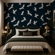 Load image into Gallery viewer, Outwich Street White Cranes Peel and Stick and Traditional Wallpaper
