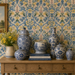 Load image into Gallery viewer, Elisa Jane Vintage Kitsch Floral Peel and Stick and Traditional Wallpaper
