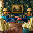 Load image into Gallery viewer, Doverridge Gardens Dark Floral Peel and Stick and Traditional Wallpaper
