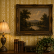 Load image into Gallery viewer, Klarice Victorian Gold Baroque Stripe Peel and Stick and Traditional Wallpaper
