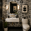Load image into Gallery viewer, Vernon Place Black and White Bold Geometric Peel and Stick and Traditional Wallpaper
