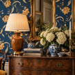 Load image into Gallery viewer, Pippit Drive Dark Floral Peel and Stick and Traditional Wallpaper
