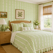 Load image into Gallery viewer, Ruth Road Green Hearts and Stripes Retro Peel and Stick and Traditional Wallpaper
