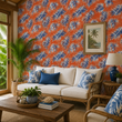 Load image into Gallery viewer, Villa Abstract Bold Tropical Palm Leaves Peel and Stick and Traditional Wallpaper
