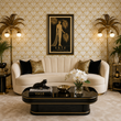 Load image into Gallery viewer, Astel Avenue Gold Art Deco Peel and Stick and Traditional Wallpaper
