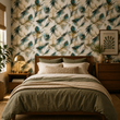 Load image into Gallery viewer, Delhi Street Peacock Feather Peel and Stick and Traditional Wallpaper
