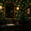 Load image into Gallery viewer, Bee Hive Gold and Green Moody Peel and Stick and Traditional Wallpaper
