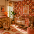 Load image into Gallery viewer, Bernadete Boulevard Orange Retro Peel and Stick and Traditional Wallpaper
