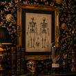 Load image into Gallery viewer, Ravens Way Black Gothic Skull Peel and Stick and Traditional Wallpaper
