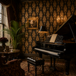 Load image into Gallery viewer, Elanor Court Elegant Moody Victorian Peel and Stick and Traditional Wallpaper
