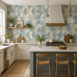 Load image into Gallery viewer, Chelly Modern Diamond Soft Geometric Pattern Peel and Stick and Traditional Wallpaper
