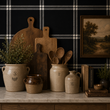 Load image into Gallery viewer, Callaby Terrace Black and White Plaid Peel and Stick and Traditional Wallpaper
