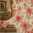 Load image into Gallery viewer, Aaliyah Avenue Pink Roses Peel and Stick and Traditional Wallpaper
