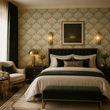 Load image into Gallery viewer, Regent Court Art Deco Geometric Fan Peel and Stick and Traditional Wallpaper
