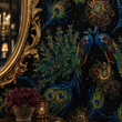 Load image into Gallery viewer, Beatty Mews Black Victorian Peacock Peel and Stick and Traditional Wallpaper
