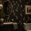 Load image into Gallery viewer, Arlo Crescent Art Deco Botanical Peel and Stick and Traditional Wallpaper
