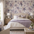 Load image into Gallery viewer, Sabine Purple Abstract Floral Watercolor Peel and Stick and Traditional Wallpaper
