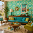 Load image into Gallery viewer, Bright Street Mid Century Modern Atomic Peel and Stick and Traditional Wallpaper
