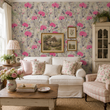 Load image into Gallery viewer, Lillian Lane Pink Floral Peel and Stick and Traditional Wallpaper
