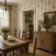 Load image into Gallery viewer, Aimee Victorian Striped Pink Floral Peel and Stick and Traditional Wallpaper
