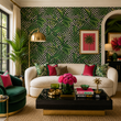 Load image into Gallery viewer, South Beach Geometric Tropical Peel and Stick and Traditional Wallpaper
