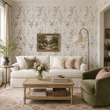 Load image into Gallery viewer, Anstey Road Pink and Green Botanical Peel and Stick and Traditional Wallpaper
