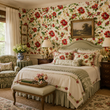 Load image into Gallery viewer, Roseland Close Red Floral Peel and Stick and Traditional Wallpaper
