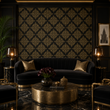 Load image into Gallery viewer, Belgrave Street Damask Art-Deco Peel and Stick and Traditional Wallpaper
