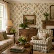 Load image into Gallery viewer, Aubrey Vintage Cottage Flower Garden Peel and Stick and Traditional Wallpaper
