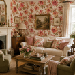 Load image into Gallery viewer, Aaliyah Avenue Pink Roses Peel and Stick and Traditional Wallpaper
