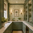Load image into Gallery viewer, Sermon Lane Green Tile Peel and Stick and Traditional Wallpaper
