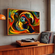 Load image into Gallery viewer, Colorful Abstract Woman&#39;s Profile Wall Art Print
