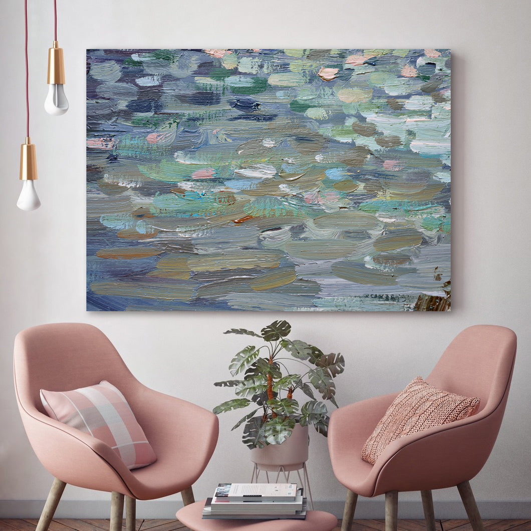 Oil on Canvas Abstract Water Wall Art Print