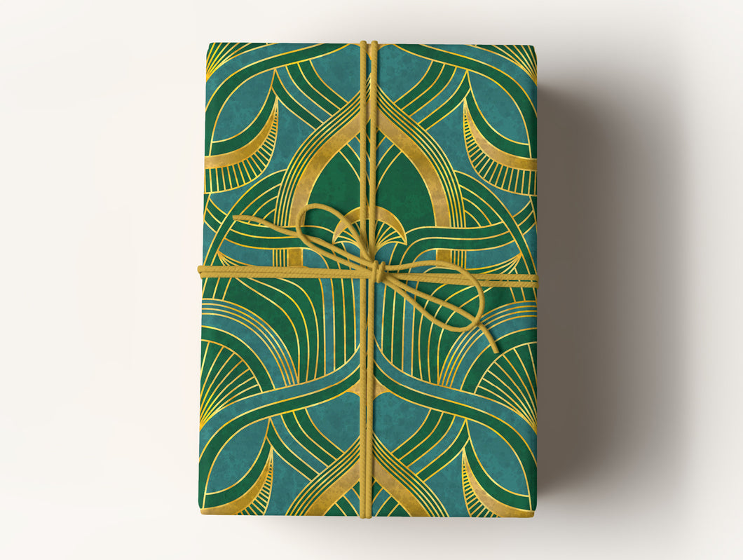 Manerva Elegant Art Nouveau Premium Gift Wrapping Paper