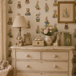 Load image into Gallery viewer, Woodland Critters Vintage Fairytale Forest Animals Peel and Stick and Traditional Wallpaper
