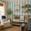 Load image into Gallery viewer, Natalie Blue Teal Striped Peel and Stick and Traditional Wallpaper
