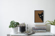 Load image into Gallery viewer, Black Cat Peeking Around Corner Wall Art Print
