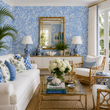 Load image into Gallery viewer, Swan Lane Blue Vintage Floral Peel and Stick and Traditional Wallpaper
