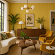 Load image into Gallery viewer, Arlington Avenue Gold Art Deco Peel and Stick and Traditional Wallpaper
