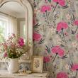 Load image into Gallery viewer, Lillian Lane Pink Floral Peel and Stick and Traditional Wallpaper
