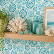 Load image into Gallery viewer, Christie Row Blue Geometric Peel and Stick and Traditional Wallpaper
