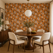 Load image into Gallery viewer, Diana Close Vintage Orange Floral Peel and Stick and Traditional Wallpaper
