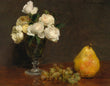 Load image into Gallery viewer, Still Life with Roses and Fruit by Henri Fantin-Latour, circa 1863
