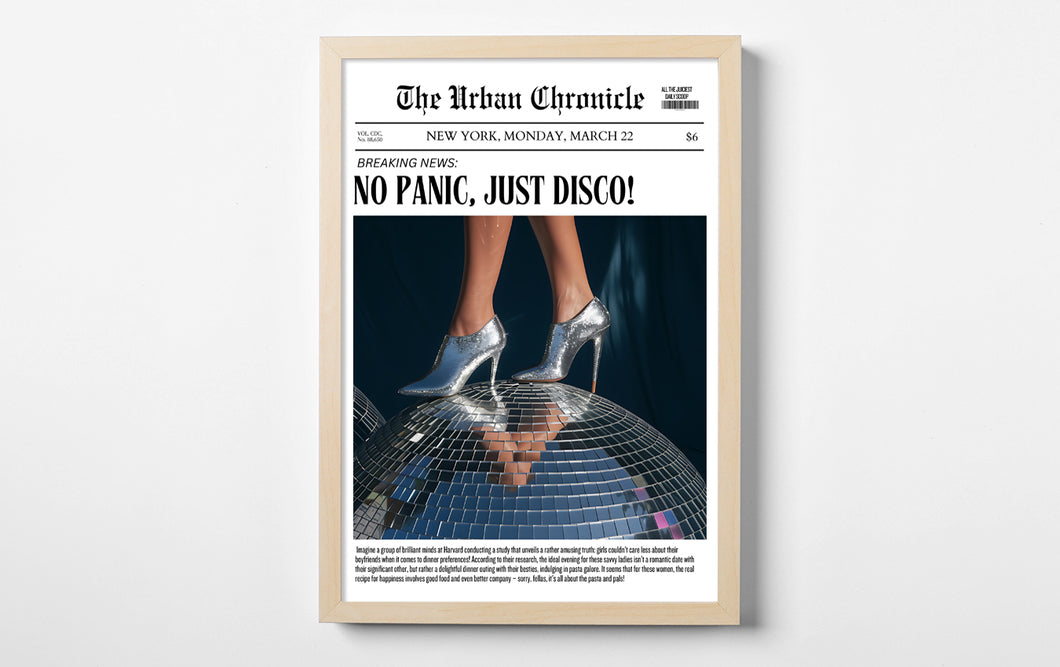 No Panic, Just Disco Contemporary Wall Art Print