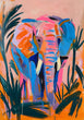 Load image into Gallery viewer, Abstract Jungle Elephant Abstract Wall Art Print
