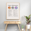 Load image into Gallery viewer, Daily Affirmations Reminders Wall Art Print
