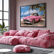 Load image into Gallery viewer, Vintage Car on the Beach Wall Art Print
